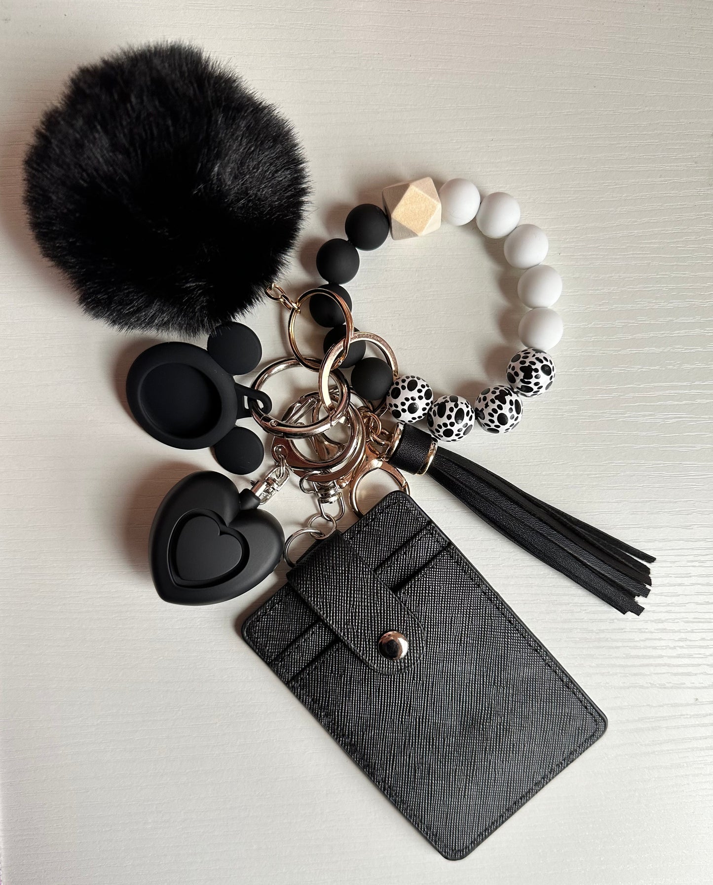 Black Self Defense Safety Keychain
