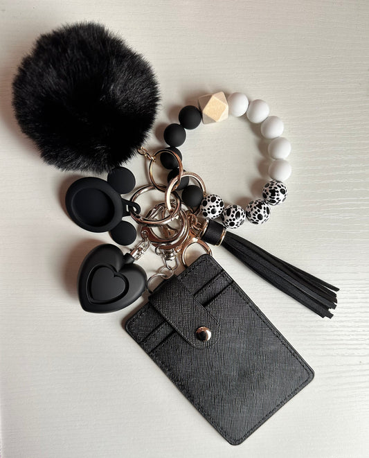 Black Self Defense Safety Keychain